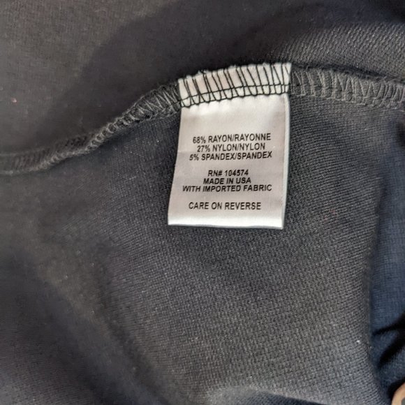 NWOT Vanity Room Black Dress Size M Medium Low Neckline Short Sleeve Mini - Picture 6 of 8